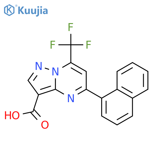 5-(naphthalen-1-yl)-7-(trifluoromethyl)pyrazolo1,5-apyrimidine-3-carboxylic acid structure
