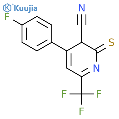 <br>4-(4-Fluoro-phenyl)-2-thioxo-6-trifluoromethyl-2,3-dihydro-pyridine-3-carbo nitrile structure
