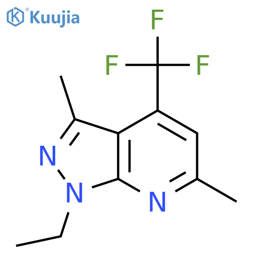 1-Ethyl-3,6-dimethyl-4-trifluoromethyl-1H-pyrazolo[3,4-b]pyridine structure
