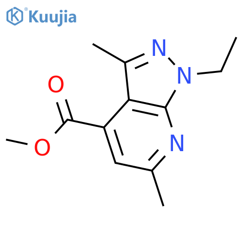 methyl 1-ethyl-3,6-dimethyl-1H-pyrazolo3,4-bpyridine-4-carboxylate structure