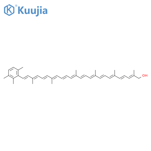 2,4,6,8,10,12,14,16,18,20,22,24-Pentacosadodecaen-1-ol,2,6,10,14,19,23-hexamethyl-25-(2,3,6-trimethylphenyl)-,(2E,4E,6E,8E,10E,12E,14E,16E,18E,20E,22E,24E)- structure