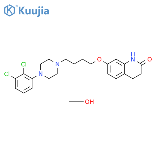 2(1H)-Quinolinone, 7-[4-[4-(2,3-dichlorophenyl)-1-piperazinyl]butoxy]-3,4-dihydro-, compd. with methanol (1:) structure