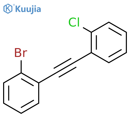 Benzene, 1-bromo-2-[(2-chlorophenyl)ethynyl]- structure