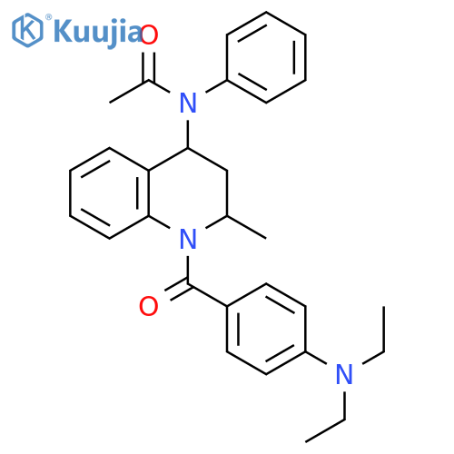 Acetamide,N-[1-[4-(diethylamino)benzoyl]-1,2,3,4-tetrahydro-2-methyl-4-quinolinyl]-N-phenyl- structure