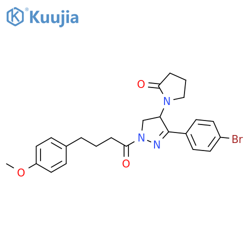 1H-Pyrazole,3-(4-bromophenyl)-4,5-dihydro-1-[4-(4-methoxyphenyl)-1-oxobutyl]-4-(2-oxo-1-pyrrolidinyl)- structure