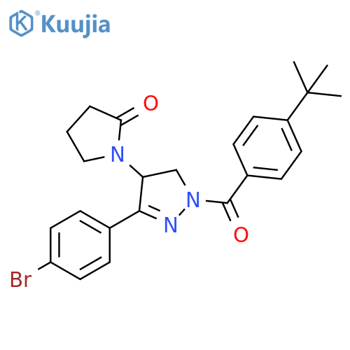1H-Pyrazole,3-(4-bromophenyl)-1-[4-(1,1-dimethylethyl)benzoyl]-4,5-dihydro-4-(2-oxo-1-pyrrolidinyl)- structure