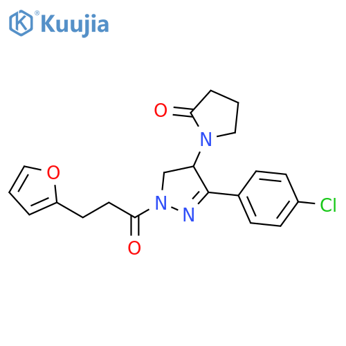 1H-Pyrazole,3-(4-chlorophenyl)-1-[3-(2-furanyl)-1-oxopropyl]-4,5-dihydro-4-(2-oxo-1-pyrrolidinyl)- structure