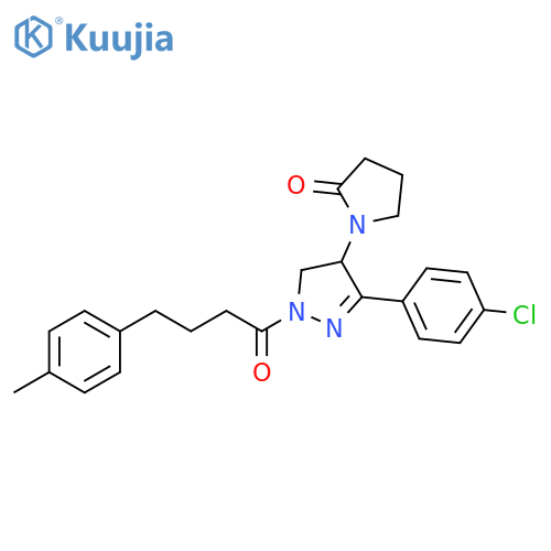 1H-Pyrazole,3-(4-chlorophenyl)-4,5-dihydro-1-[4-(4-methylphenyl)-1-oxobutyl]-4-(2-oxo-1-pyrrolidinyl)- structure