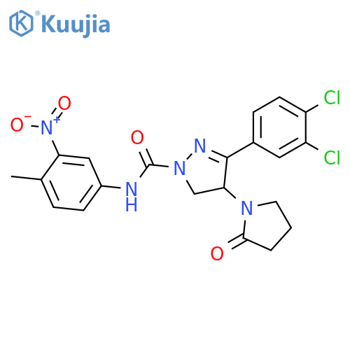 1H-Pyrazole-1-carboxamide,3-(3,4-dichlorophenyl)-4,5-dihydro-N-(4-methyl-3-nitrophenyl)-4-(2-oxo-1-pyrrolidinyl)- structure