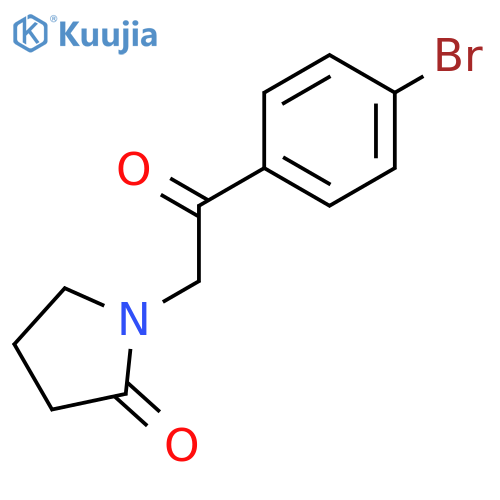 1-[2-(4-bromophenyl)-2-oxoethyl]pyrrolidin-2-one structure