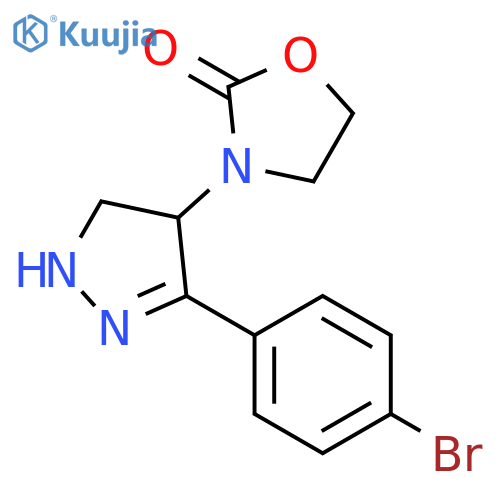 2-Oxazolidinone, 3-[3-(4-bromophenyl)-4,5-dihydro-1H-pyrazol-4-yl]- structure