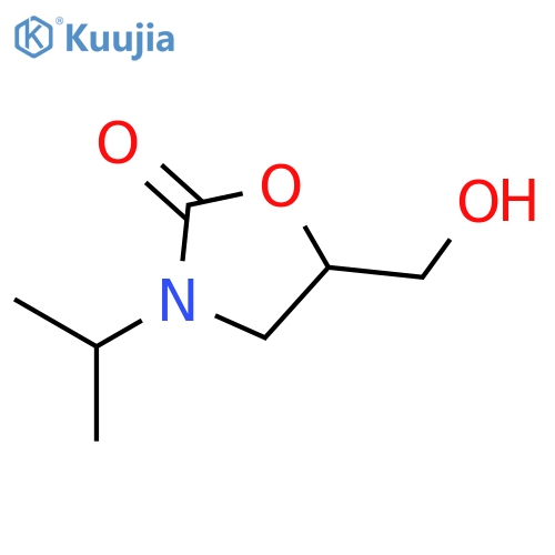 5-(hydroxymethyl)-3-(1-methylethyl)oxazolidin-2-one structure