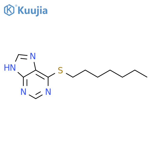 6-n-Heptylmercaptopurine structure