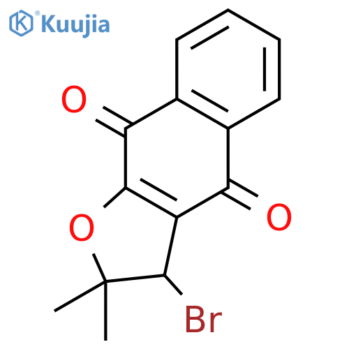 NAPHTHO[2,3-B]FURAN-4,9-DIONE, 3-BROMO-2,3-DIHYDRO-2,2-DIMETHYL- structure