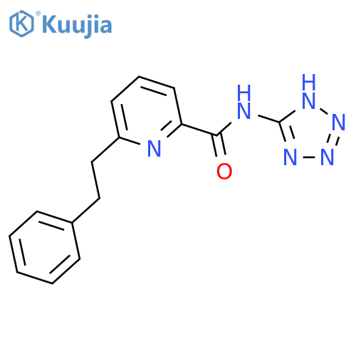 2-Pyridinecarboxamide, 6-(2-phenylethyl)-N-1H-tetrazol-5-yl- structure