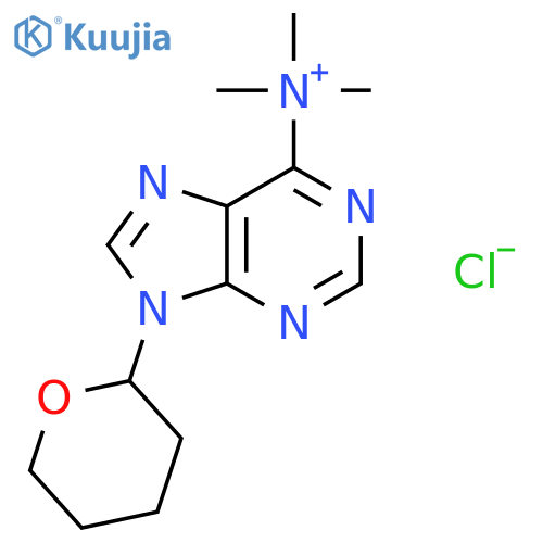 9H-Purin-6-aminium,N,N,N-trimethyl-9-(tetrahydro-2H-pyran-2-yl)-, chloride (1:1) structure