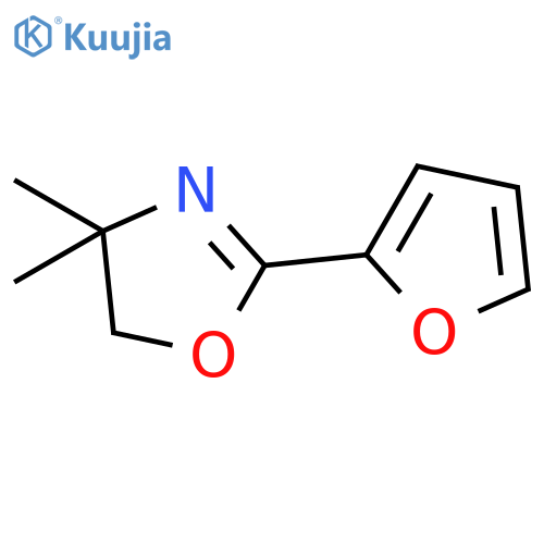 Oxazole, 2-(2-furanyl)-4,5-dihydro-4,4-dimethyl- structure