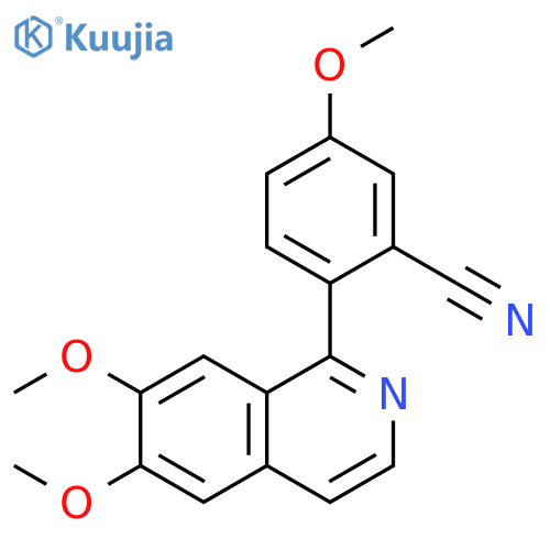 Benzonitrile, 2-(6,7-dimethoxy-1-isoquinolinyl)-5-methoxy- structure