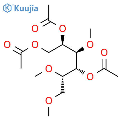 D-Glucitol, 1,2,4-tri-O-methyl-, triacetate structure