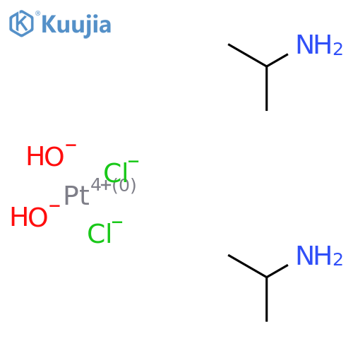 (OC-6-33)-Dichlorodihydroxybis(2-propanamine)platinum structure