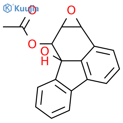 5a-hydroxy-3b,4a,5,5a-tetrahydrofluorantheno[2,3-b]oxiren-5-yl acetate structure