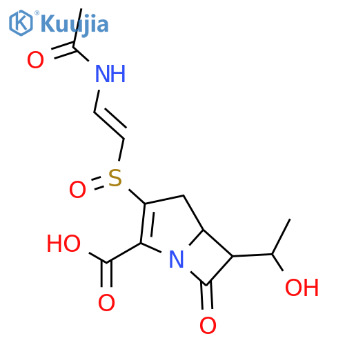 (5R,6R)-3-{(R)-[(E)-2-(acetylamino)ethenyl]sulfinyl}-6-[(1S)-1-hydroxyethyl]-7-oxo-1-azabicyclo[3.2.0]hept-2-ene-2-carboxylic acid structure