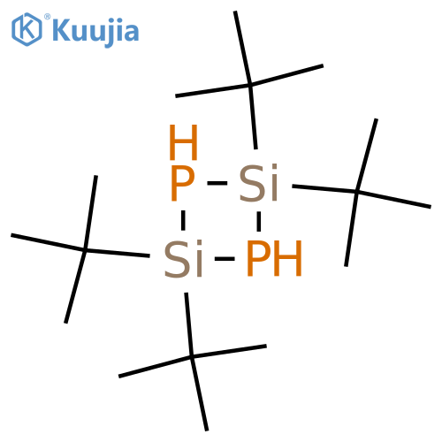 1,3-Diphospha-2,4-disilacyclobutane,2,2,4,4-tetrakis(1,1-dimethylethyl)- structure