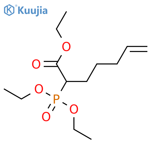 6-Heptenoic acid, 2-(diethoxyphosphinyl)-, ethyl ester structure