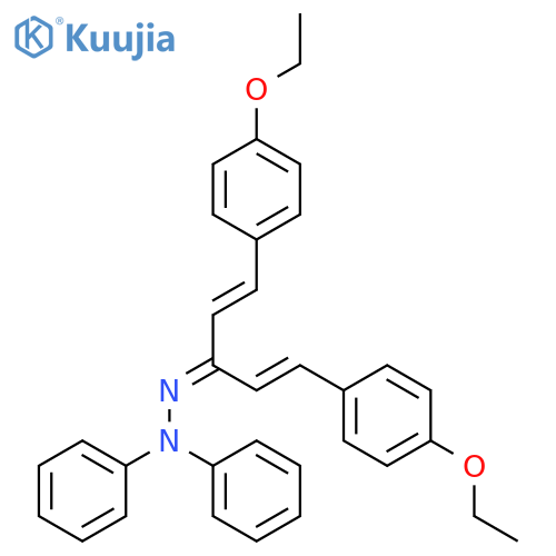1,4-PENTADIEN-3-ONE, 1,5-BIS(4-ETHOXYPHENYL)-, DIPHENYLHYDRAZONE structure
