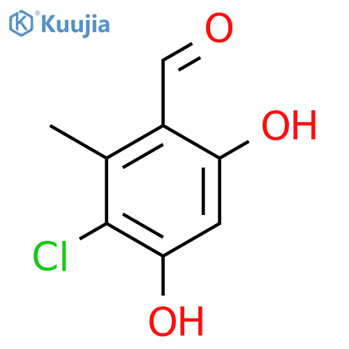 3-Chloro-4,6-dihydroxy-2-methylbenzaldehyde structure