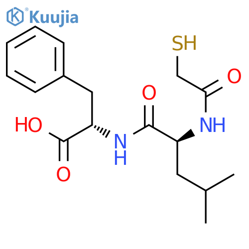 L-Phenylalanine, N-[N-(mercaptoacetyl)-L-leucyl]- structure