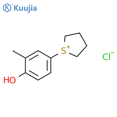 THIOPHENIUM, TETRAHYDRO-1-(4-HYDROXY-3-METHYLPHENYL)-, CHLORIDE structure
