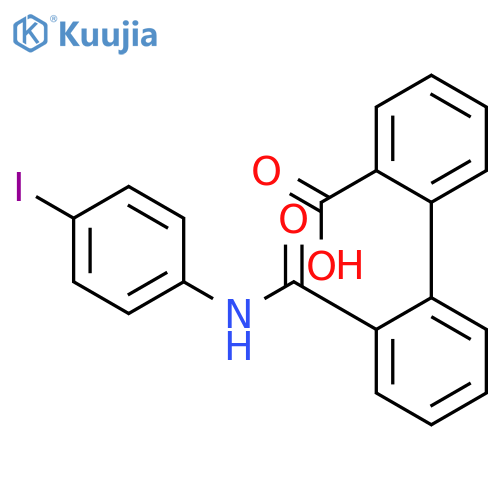 2'-{[(4-iodophenyl)amino]carbonyl}-1,1'-biphenyl-2-carboxylic acid structure