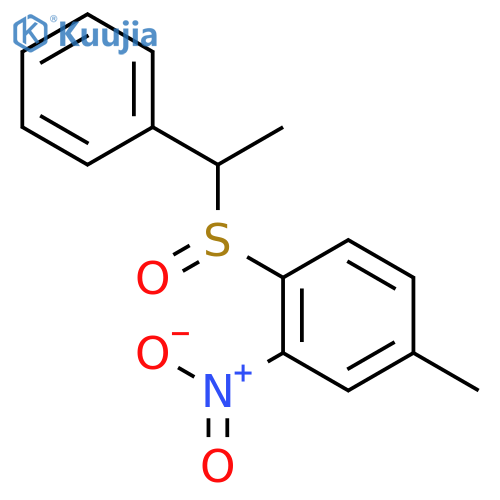 Benzene, 4-methyl-2-nitro-1-[(1-phenylethyl)sulfinyl]- structure