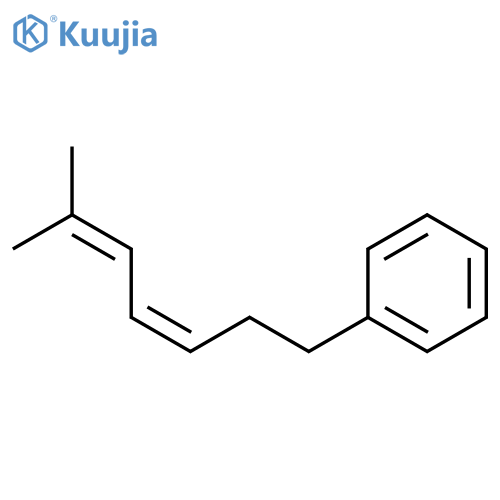 Benzene, [(3Z)-6-methyl-3,5-heptadien-1-yl]- structure