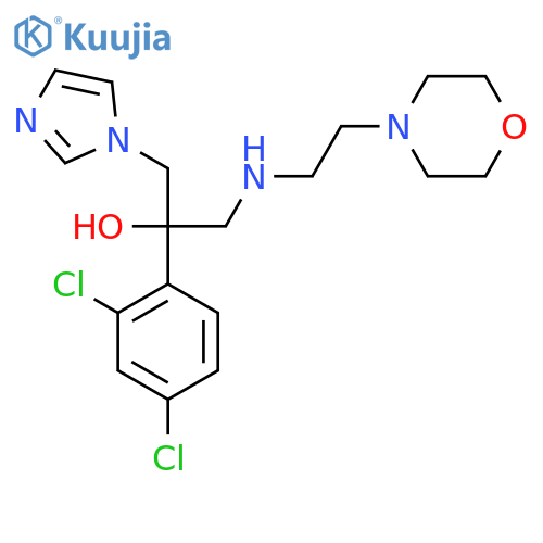 2-(2,4-dichlorophenyl)-1-(1H-imidazol-1-yl)-3-[(2-morpholin-4-ylethyl)amino]propan-2-ol structure