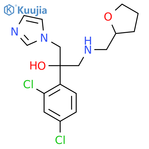 2-(2,4-dichlorophenyl)-1-(1H-imidazol-1-yl)-3-[(tetrahydrofuran-2-ylmethyl)amino]propan-2-ol structure