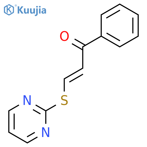 2-Propen-1-one, 1-phenyl-3-(2-pyrimidinylthio)- structure