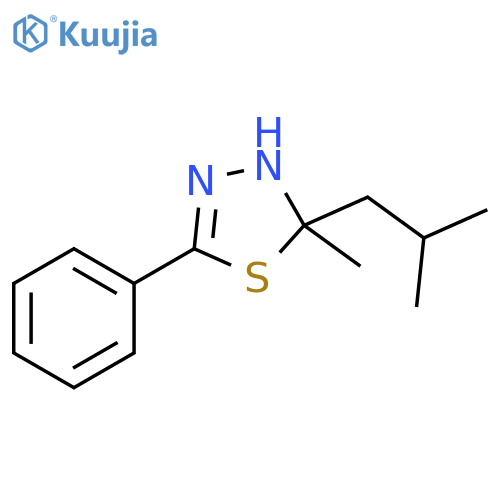 1,3,4-Thiadiazole, 2,3-dihydro-2-methyl-2-(2-methylpropyl)-5-phenyl- structure