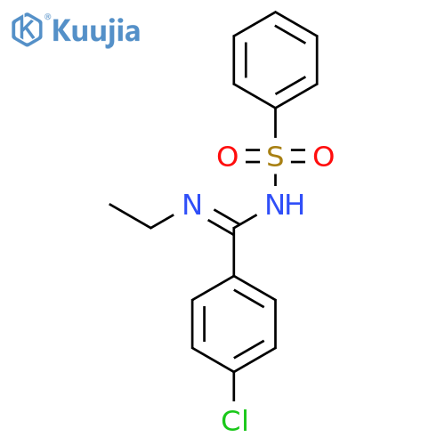 (E)-N'-(benzenesulfonyl)-4-chloro-N-ethylbenzene-1-carboximidamide structure