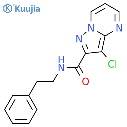 3-Chloro-pyrazolo[1,5-a]pyrimidine-2-carboxylic acid phenethyl-amide structure