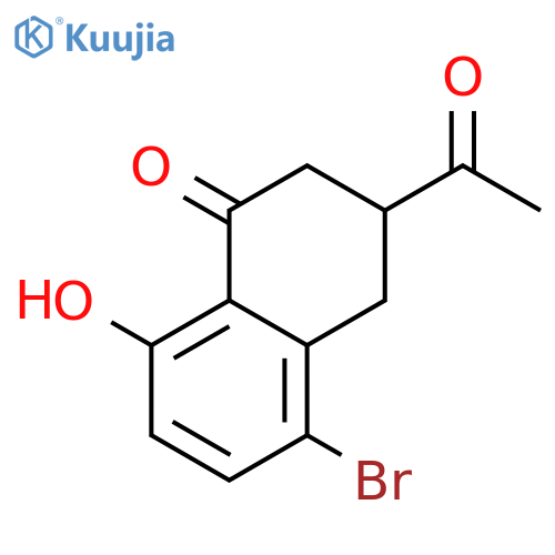 3-acetyl-5-bromo-8-hydroxy-3,4-dihydro-2h-naphthalen-1-one structure