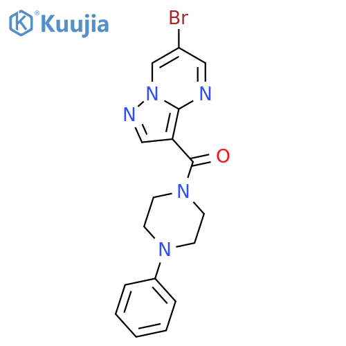 (6-Bromo-pyrazolo[1,5-a]pyrimidin-3-yl)-(4-phenyl-piperazin-1-yl)-methanone structure