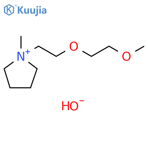 Pyrrolidinium, 1-[2-(2-methoxyethoxy)ethyl]-1-methyl-, hydroxide (1:1) structure