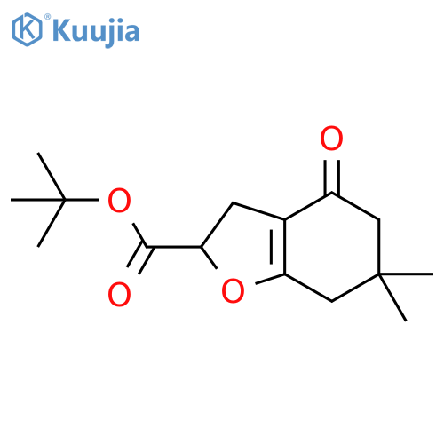2-Benzofurancarboxylic acid, 2,3,4,5,6,7-hexahydro-6,6-dimethyl-4-oxo-, 1,1-dimethylethyl ester structure