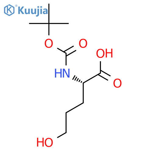 (S)-2-((tert-Butoxycarbonyl)amino)-5-hydroxypentanoic acid structure