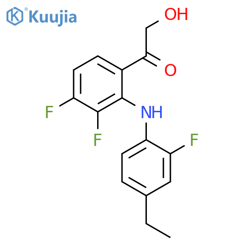 Ethanone, 1-[2-[(4-ethyl-2-fluorophenyl)amino]-3,4-difluorophenyl]-2-hydroxy- structure