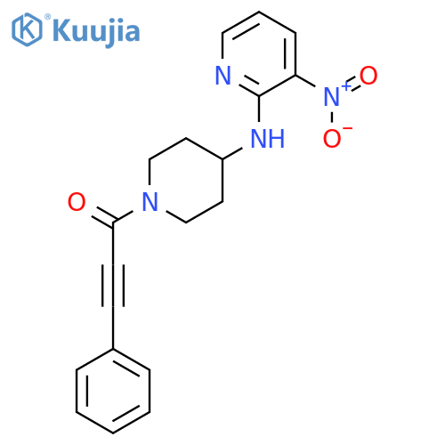 4-Piperidinamine, N-(3-nitro-2-pyridinyl)-1-(1-oxo-3-phenyl-2-propynyl)- structure
