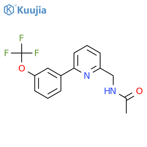 Acetamide, N-[[6-[3-(trifluoromethoxy)phenyl]-2-pyridinyl]methyl]- structure