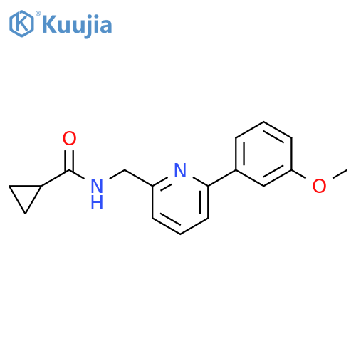Cyclopropanecarboxamide,N-[[6-(3-methoxyphenyl)-2-pyridinyl]methyl]- structure